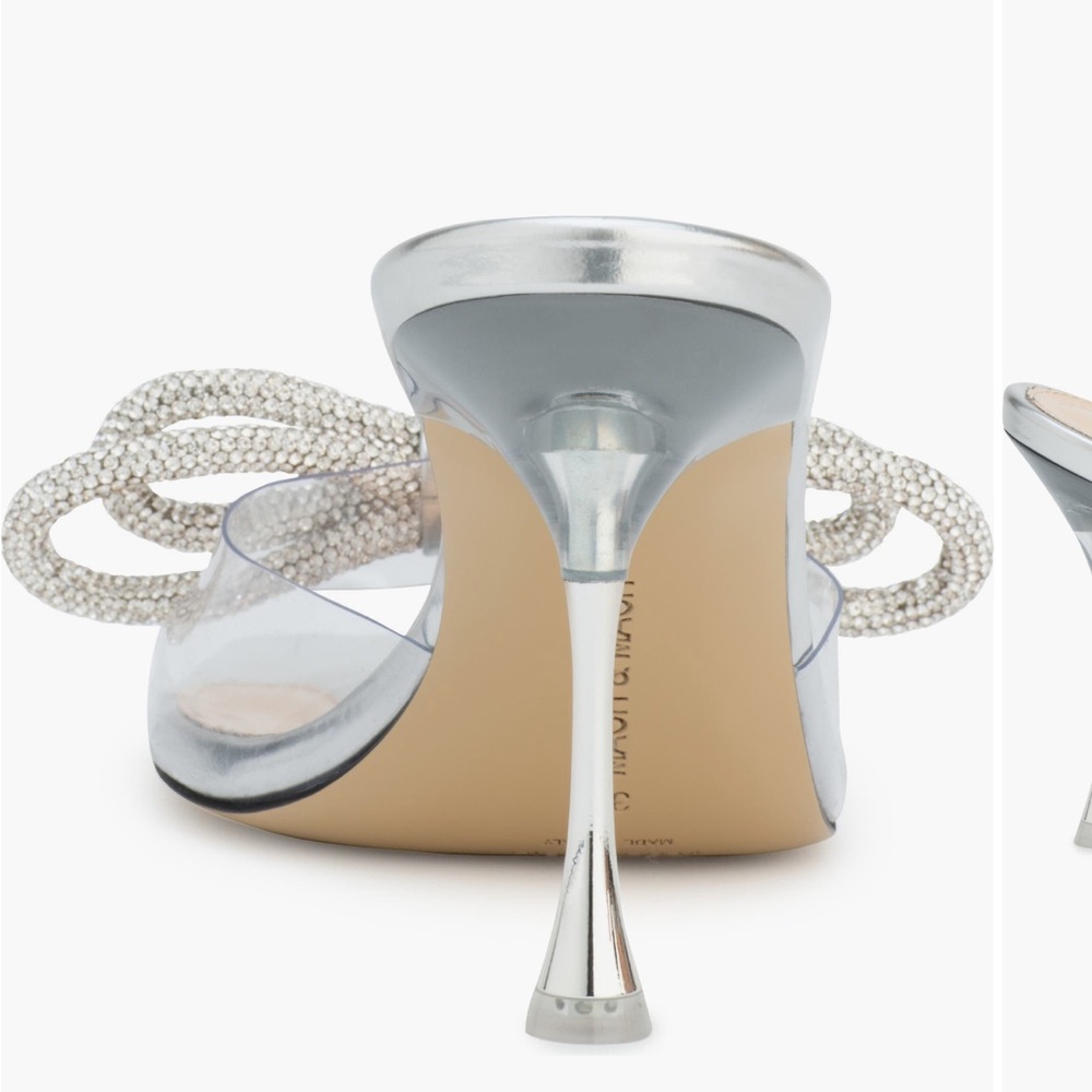 MACH & MACH Double Bow Clear Slide Sandal - Picture 2 of 7